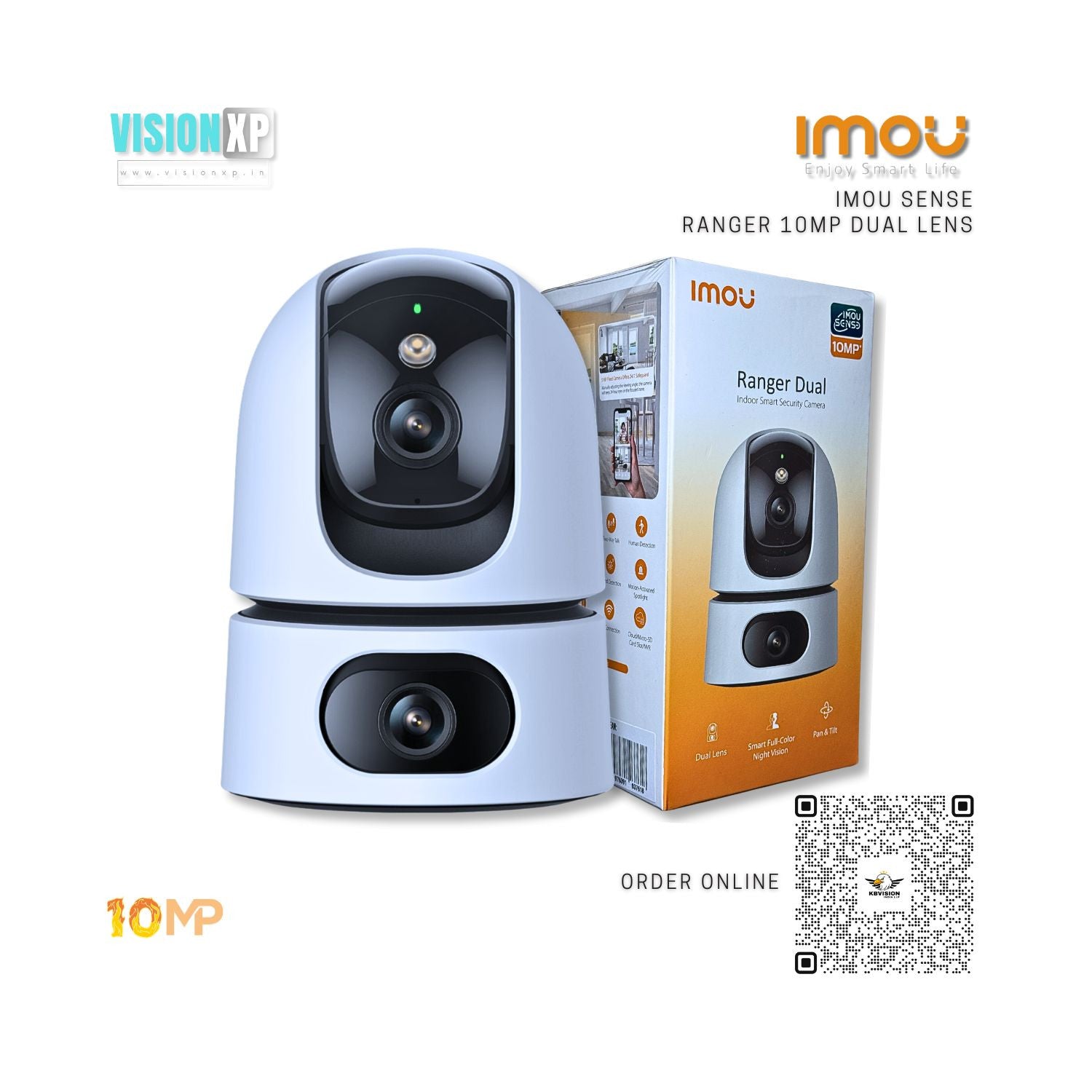 Imou Ranger 10MP Dual Lens Indoor Full Colour WiFi P&T Camera Imou Ranger 10MP Dual Lens Indoor Full Colour WiFi P&T Camera